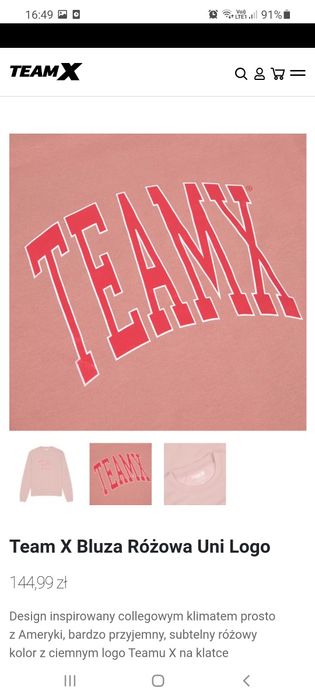 Bluza TEAMX rozm. S   team X