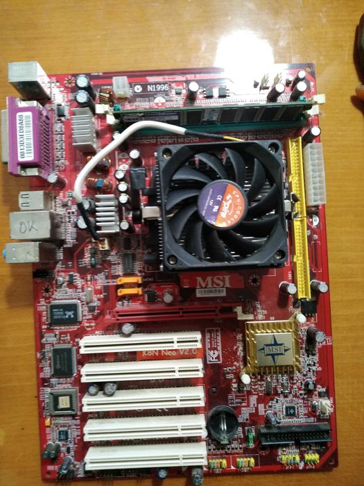 Материнська плата MSI K8 NEO V2, процесор Sempron 3000+,  SDRAM 1GB