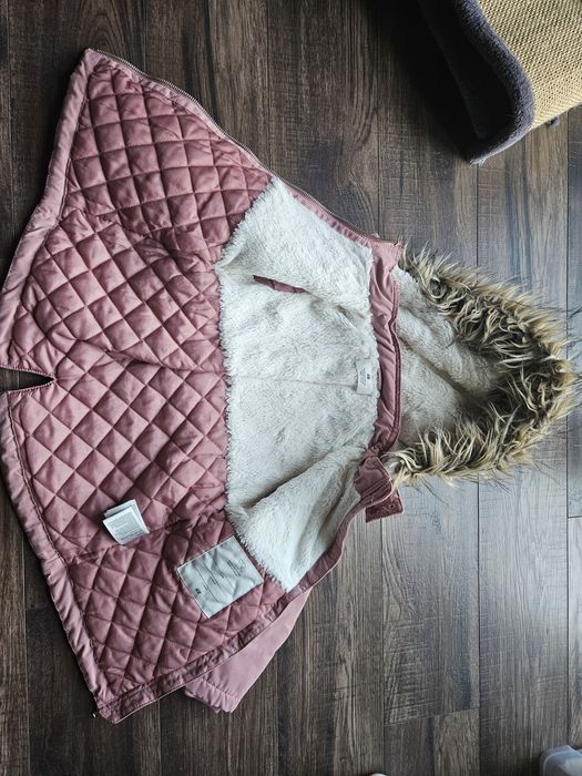 Parka kurtka zimowa dziewczęca H&M rozmiar 104