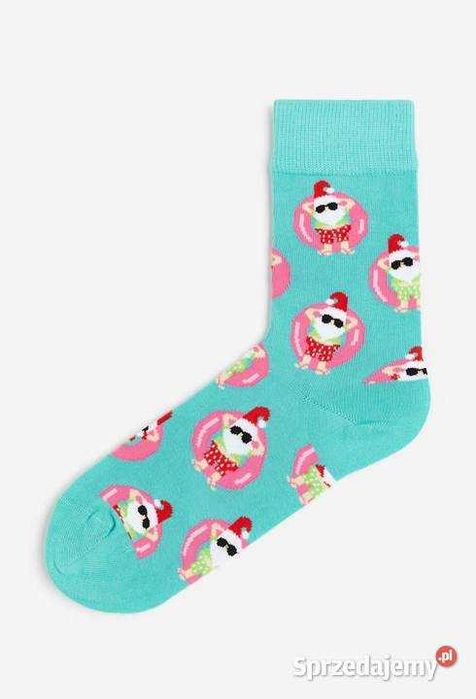 H&M Skarpetki Skarpety mikołaje w okularach słonecznych mikoła 37/39j
