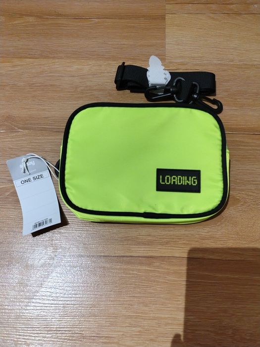 Dwukomorowa.saszetka torba etui limonkowa nowa
