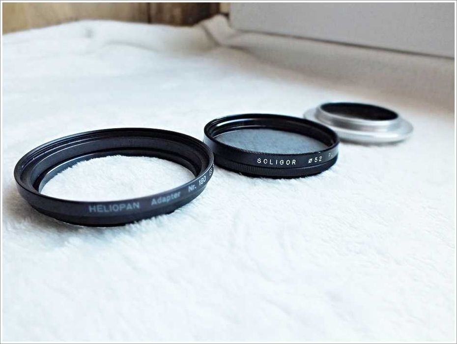 Komplet fotograficzny Filtr Soligor+Adapter Helioplan+Adapte