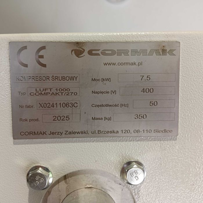 kompresor śrubowy CORMAK LUFT 1000 VSD