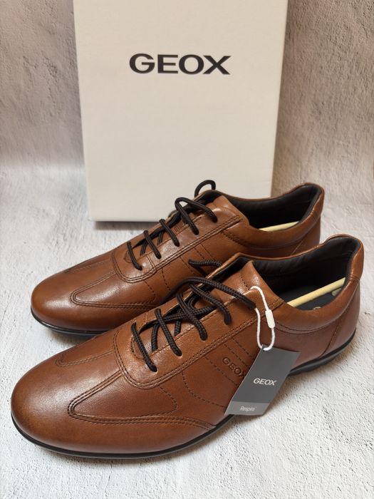 Nowe Buty Męskie Skórzane GEOX U Symbol Brązowe r. 43