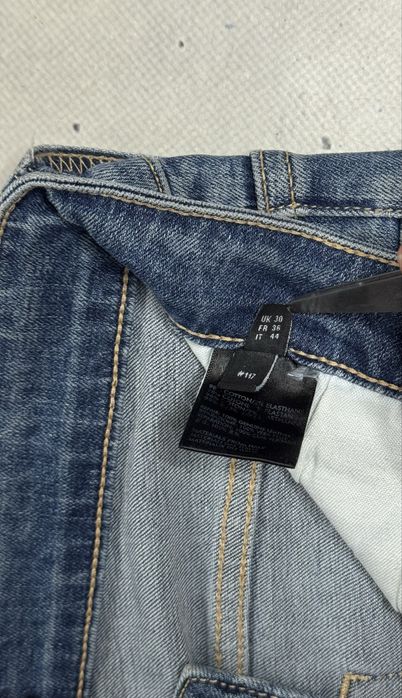 AMIRI MX1 Jeans Blue Denim джинси Амірі сині з шкіряними вставками