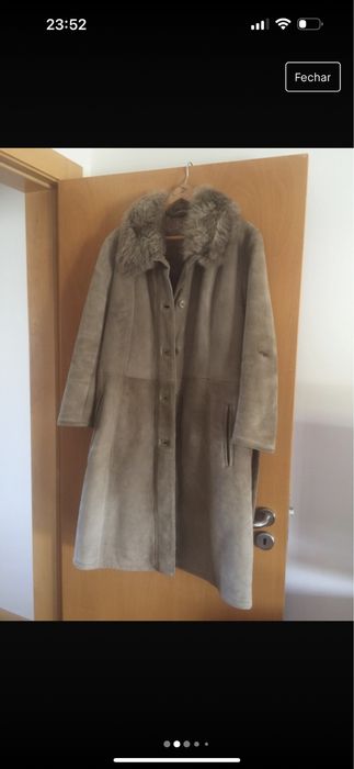 Fantastico casaco em pele verdadeira