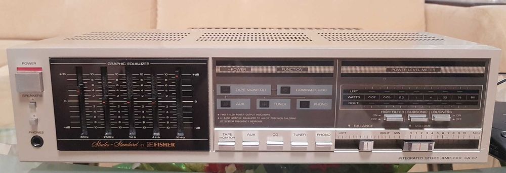 Усилитель Fisher CA-67 stereo integrated amplifer made in Japan