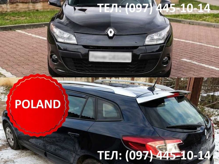 Реснички, вії, спойлер Renault Megane 3 универсал - накладки на фары Рено Меган 3