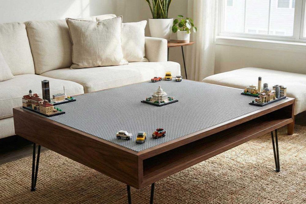 NEW! Базова пластина для ЛЕГО Classic, LEGO поле 51 х 25см (св. сірий)