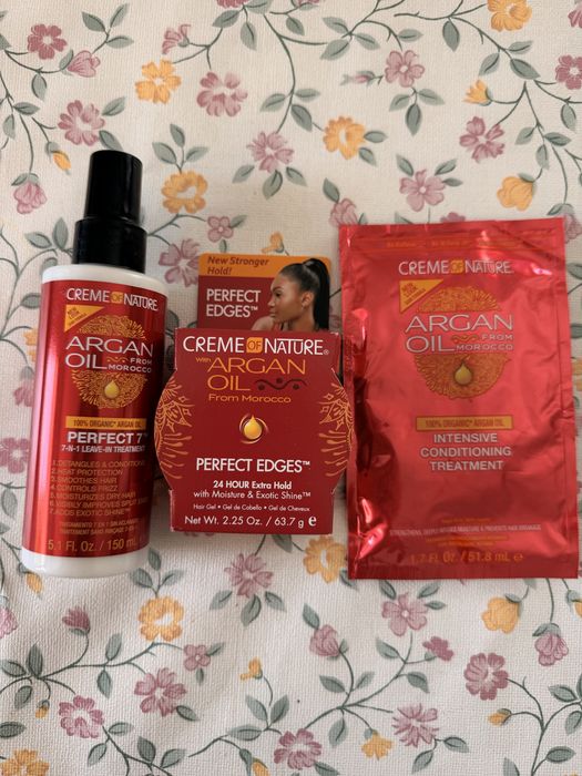 Kit de Cabelo Creme of Nature Argan Oil (3 Produtos) - Novo