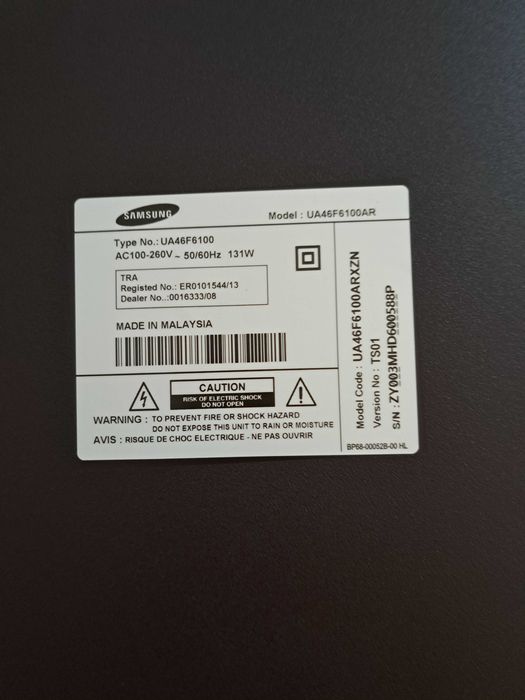 Samsung LED TV 46" FUll HD modelo F6100