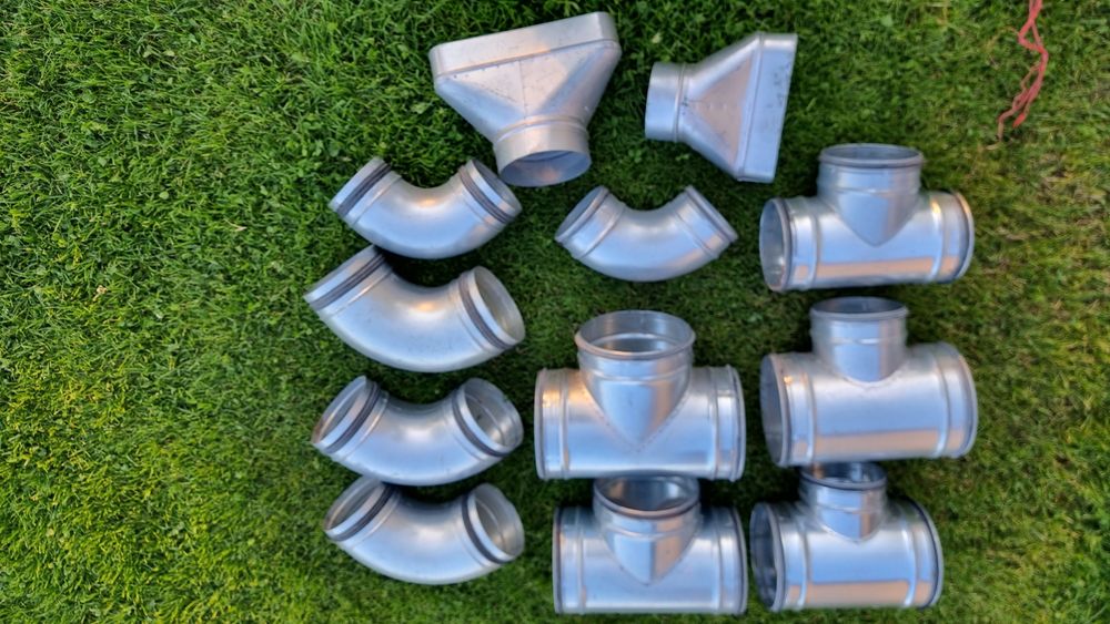 Kolana, trójniki, przejściówki wentylacyjne ocynk uszczelka
