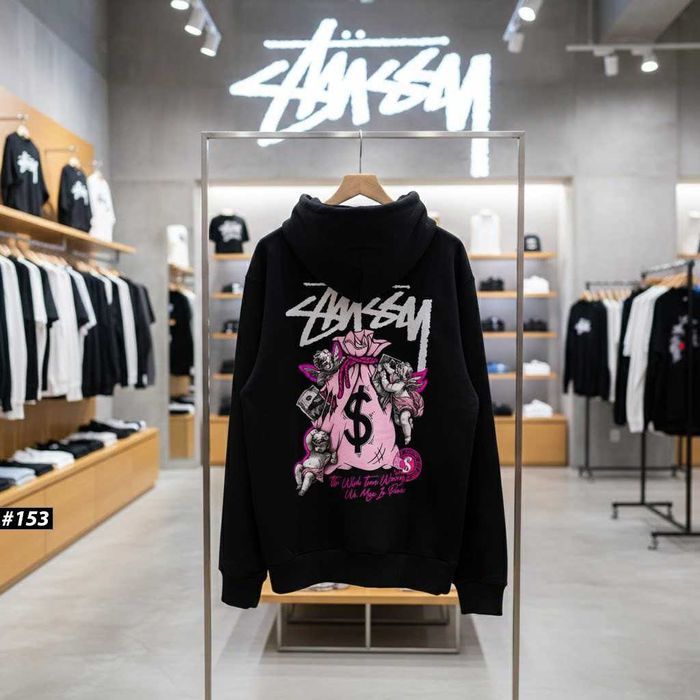 Новое Черное Худи Stussy Basic (БЕЗ ПЕРЕДПЛАТ)