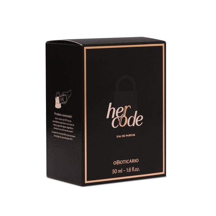 Perfume " Her Code" O Boticário ( novo na caixa por abrir)