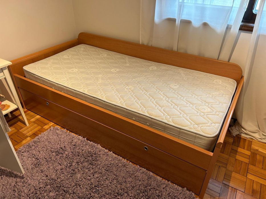 Cama solteiro, com cama embutida