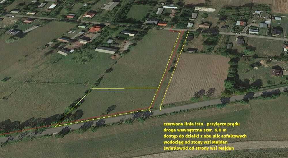 Działka budowlana pow. 2455 m²  warunki zabudowy bezterminowe