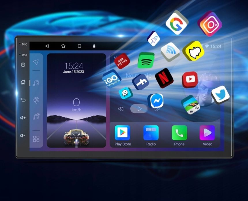 Radio Nawigacja 2din  Android 4/64gb Carplay, Android Auto