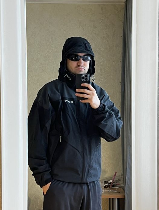 (XL) SPRAYWAY черная курточка на мембране berghaus gore tex весенняя осенняя чорна куртка на мембрані весняна осіння tnf