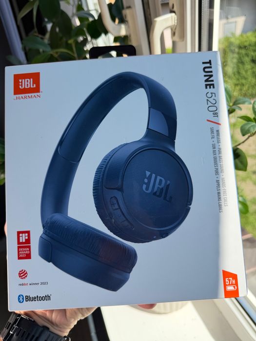 JBL T520BT Blue słuchawki bezprzewodowe Bluetooth nauszne