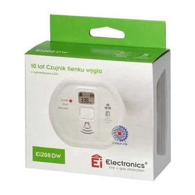 Czujnik tlenku węgla czadu czad LCD 10 lat