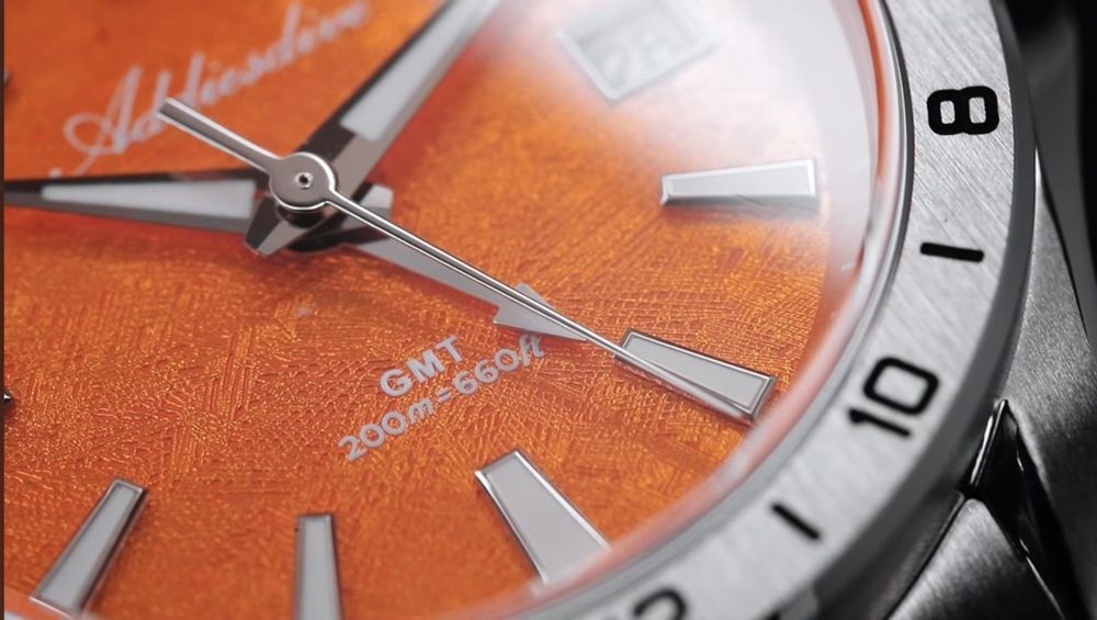 Годинник Addiesdive GMT 38мм AD2548 кварц orange