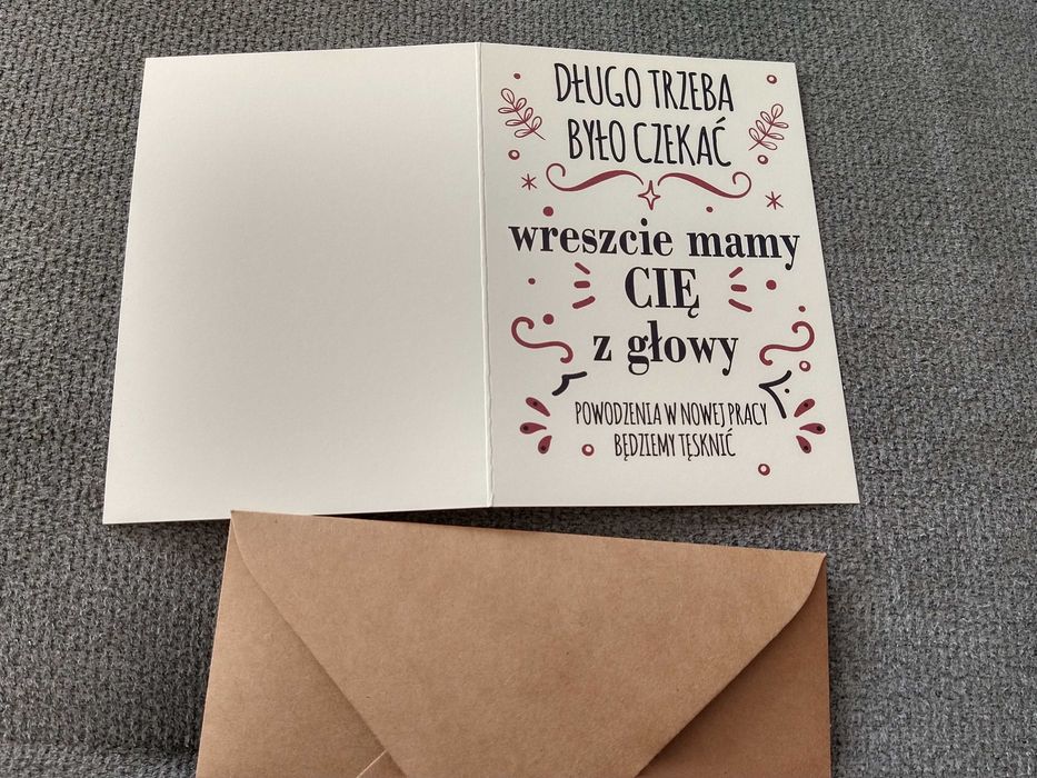 Odejście z pracy - pamiątka