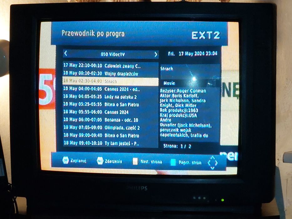 Tv Phillips 25" model: 25pt4523/58 kineskop tuner DVB-T2 + antena nazi