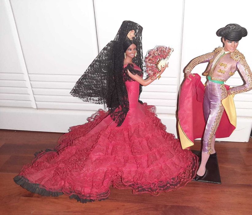 Casal de bonecos marin chiclana espanhois 30 cm