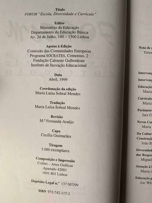 Escola, Diversidade, Currículo