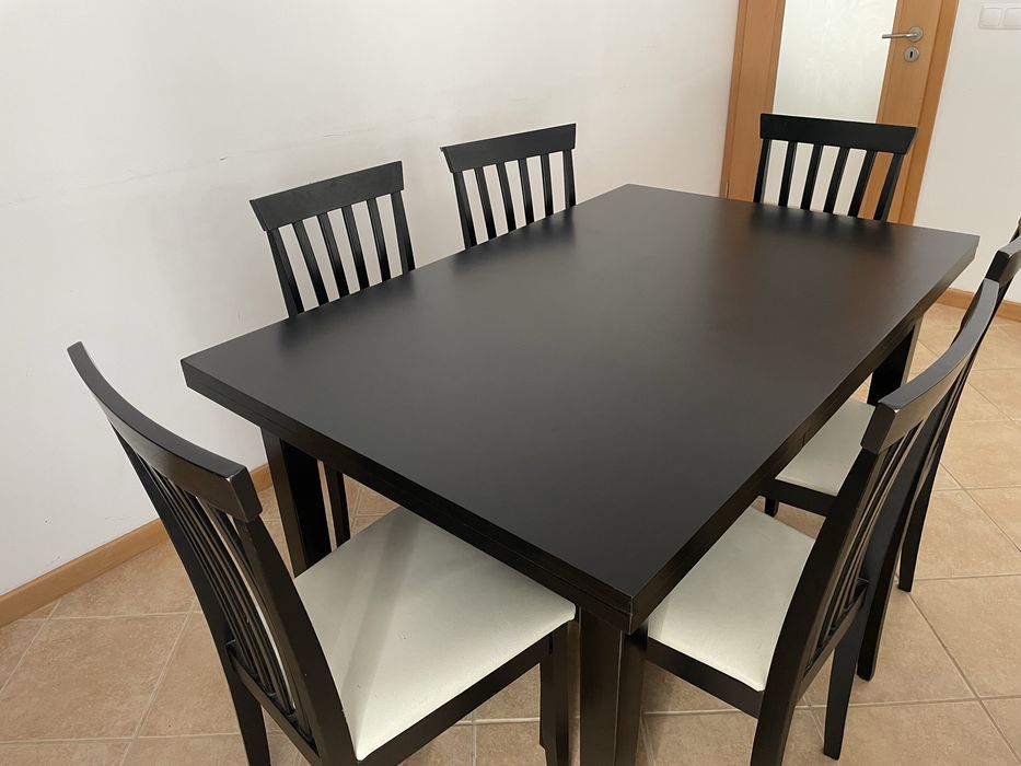 Mesa + 6 cadeiras ikea