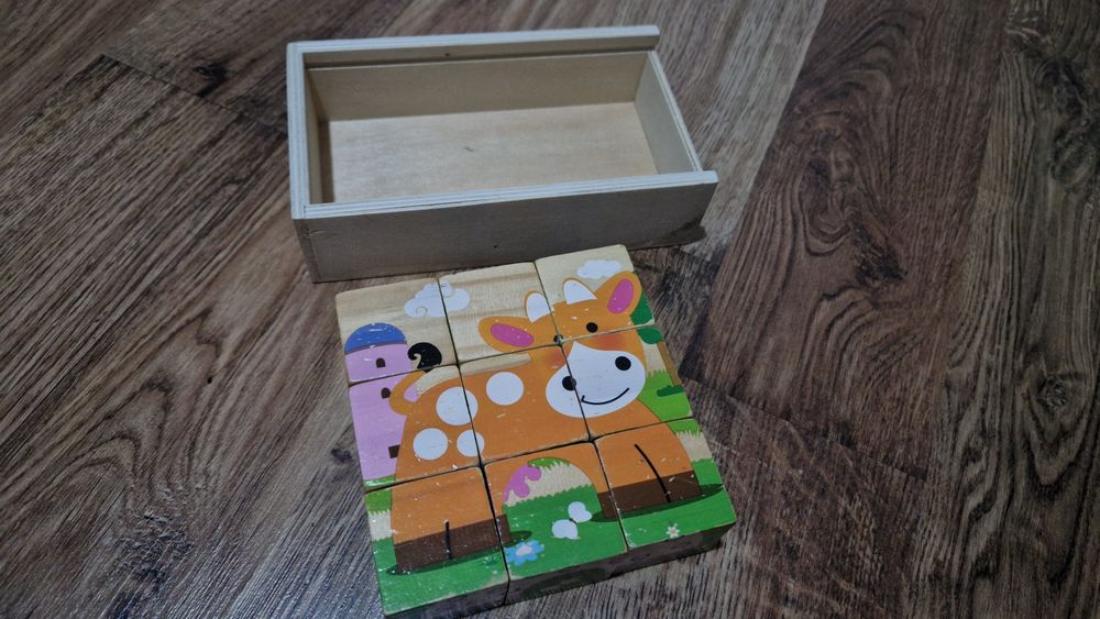 Пазл дерев'янний, пазл кубики