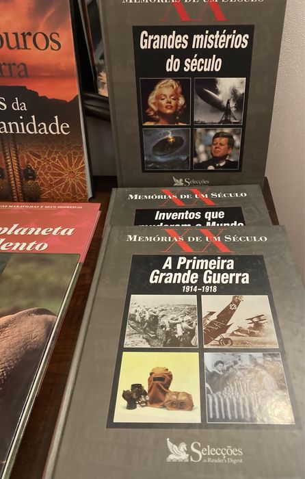 Livros de historia,, lgeografia , saude e vida selvagem ...