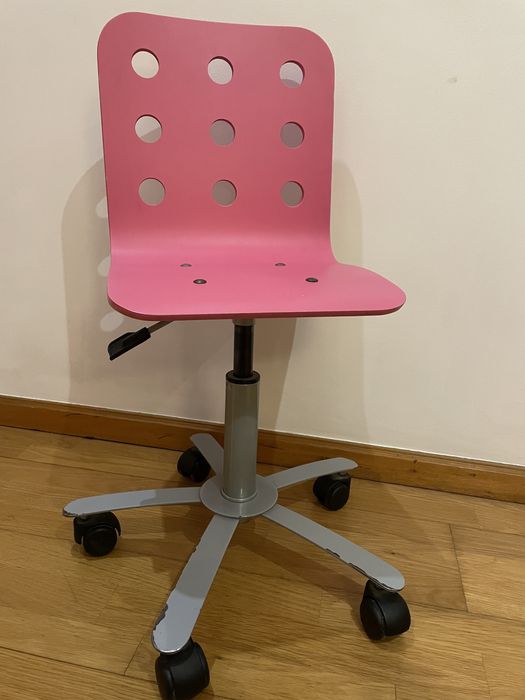 Cadeira de secretária rosa criança