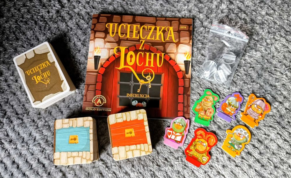 Ucieczka z lochu, planszowa gra rodzinna, stan bardzo dobry