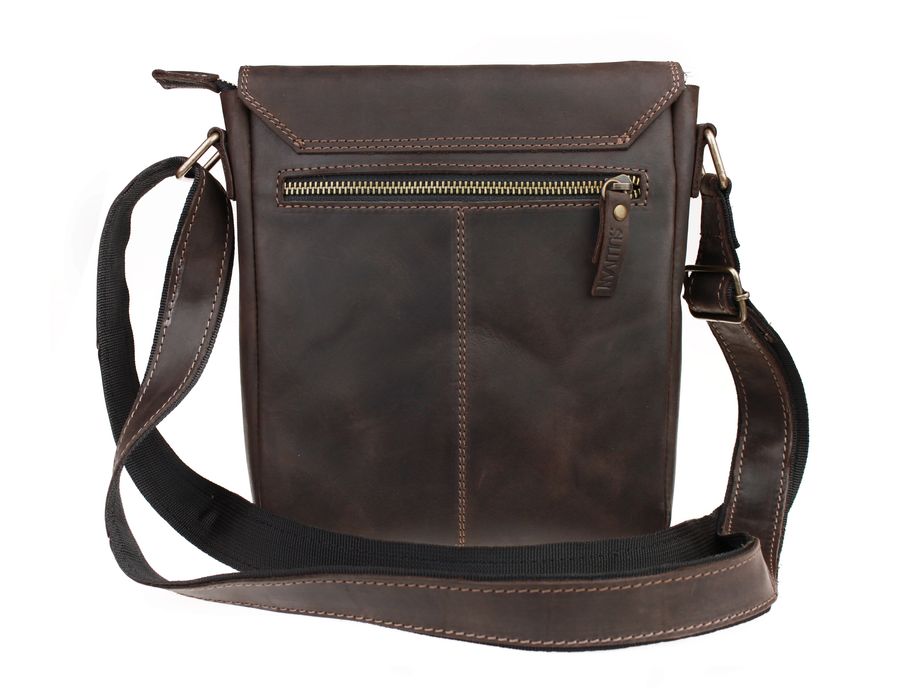 Сумка чоловіча шкіряна на плече SULLIVAN smvp132-2(30) коричнева
