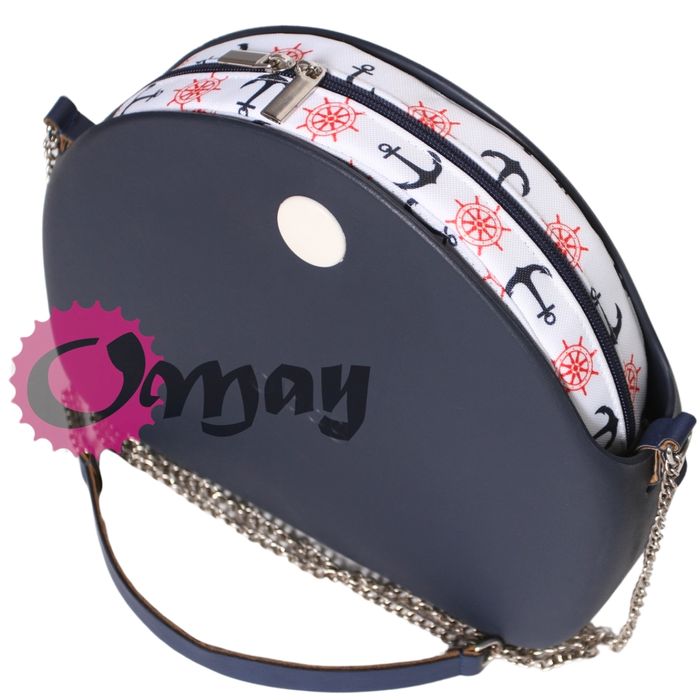 Granatowy organizer do OBAG MOON LIGHT kotwice marynarskie  wkład OMAY