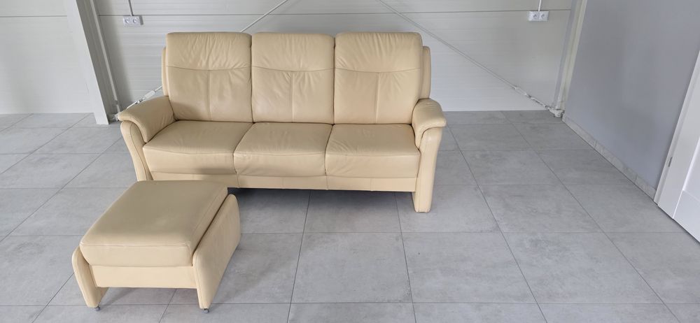 Kanapa,sofa skórzana jasna