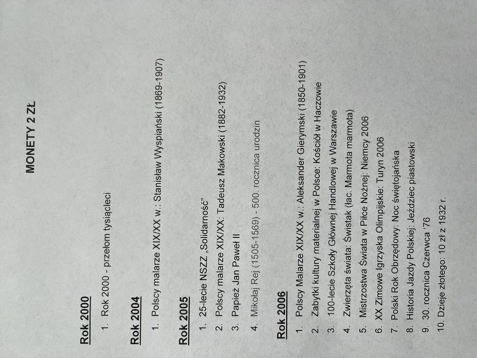 Monety okolicznosciowe 2zl   - 16 szt.