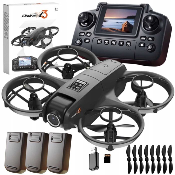 Dron Z Kamerą Pilot Wifi 120g Bezszczotkowy 3x Aku Zasięg 300m Zabawka