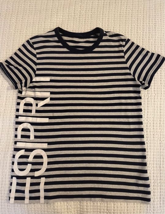 Esprit modny t shirt w paski szary granat M koszulka