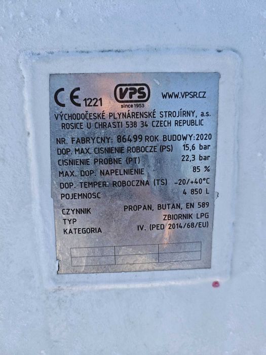 Zbiornik butla na gaz 4850l NOWY 2020r