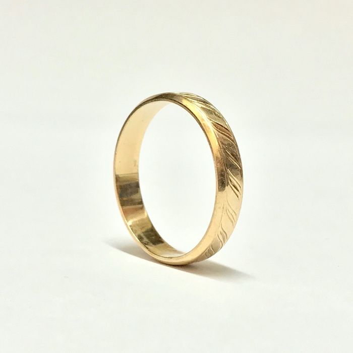 Złota OBRĄCZKA damska 14K oryginalny WZÓR ciekawa