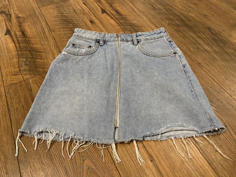Jeansowa spodnica sexy zamek Zara