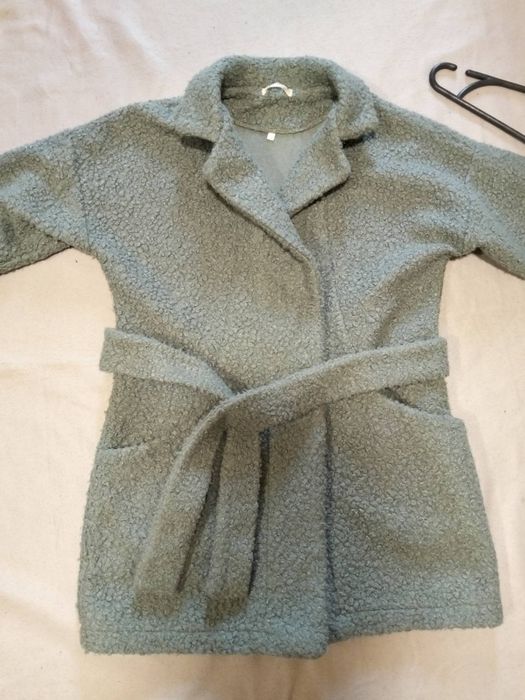 Жіноче пальто кардиган букле з поясом