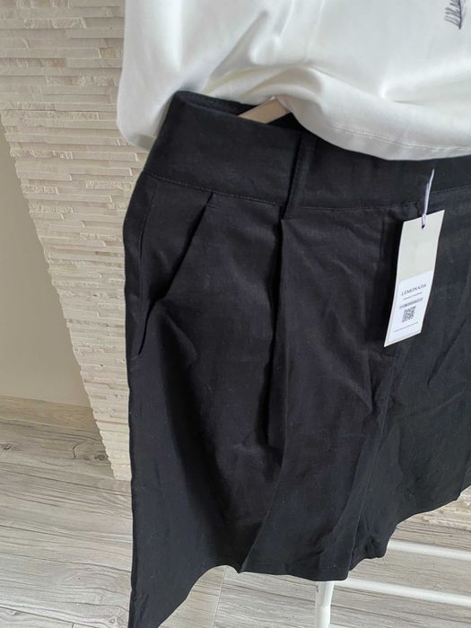 Lemonada 100 % len   nowe lniane bermudy black - czarne