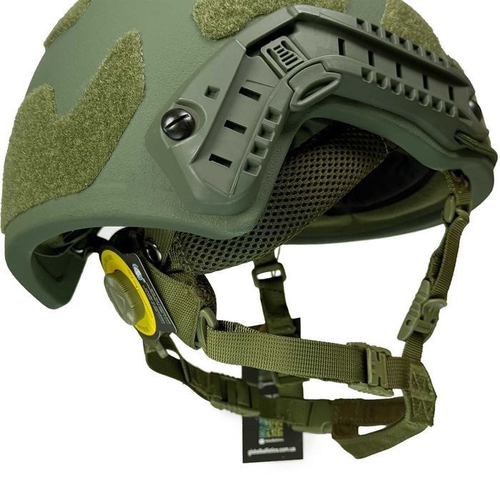 Новий шолом FAST VELCRO 2.0 з підвісною WENDY 1 класу ДСТУ. Олива.