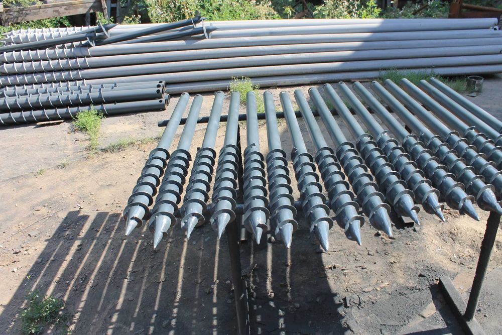 Винтовые сваи (гвинтові палі, геошурупи) наконечники, монтаж, доставка