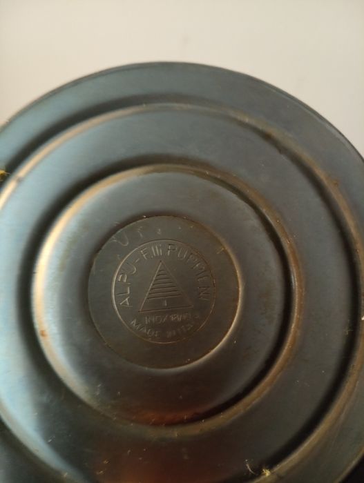 Cafeteira italiana vintage ALPU Puppieni "big goe" Moka aço inoxidavel