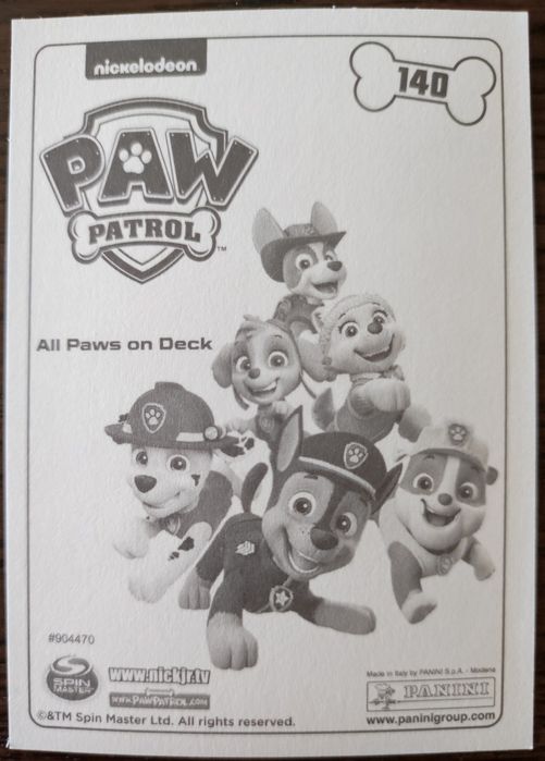 86 cromos PAW Patrol, Panini.
10€ com envio em correio normal incluído