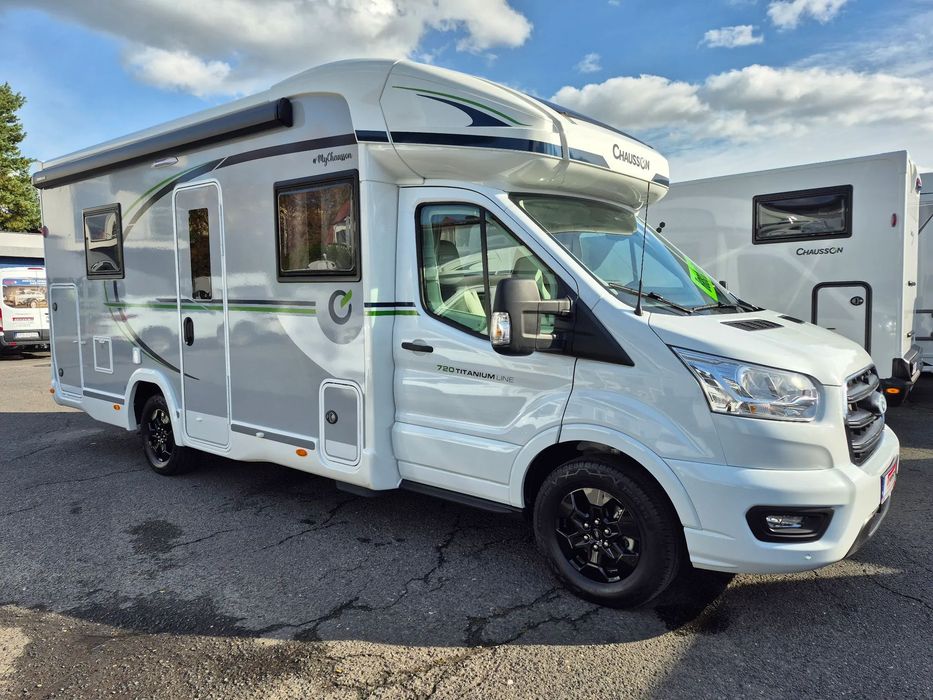 Ford KAMPER CHAUSSON 720 TITANIUM LINE 165KM AUTOMAT NOWY!  5-osobowy! Bestseller! Najbogatsza wersja! Markiza; Solar